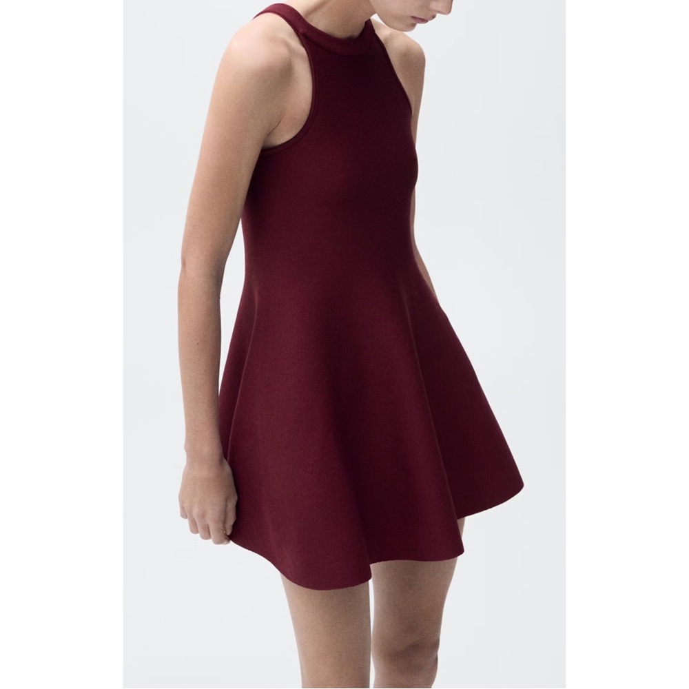 MANGO ~PEPLUM KNITTED DRESS (NWT)